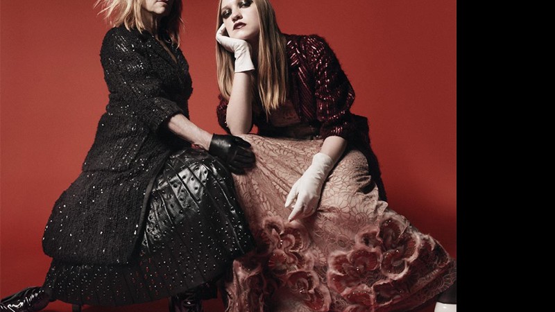 Kim Gordon e Coco Moore para a nova campanha da Marc Jacobs. - Divulgação