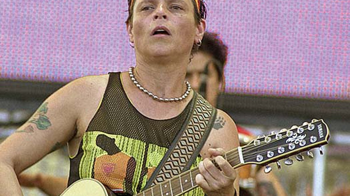 Cássia no Rock in Rio 2001 - Divulgação