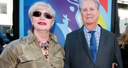 Brian Wilson ao lado da esposa Melinda Ledbetter na pré-estreia do filme Love & Mercy, ocorrida no Samuel Goldwyn Teather, em Beverly Hills, em 2 de junho. - Rob Latour/Invision Ap