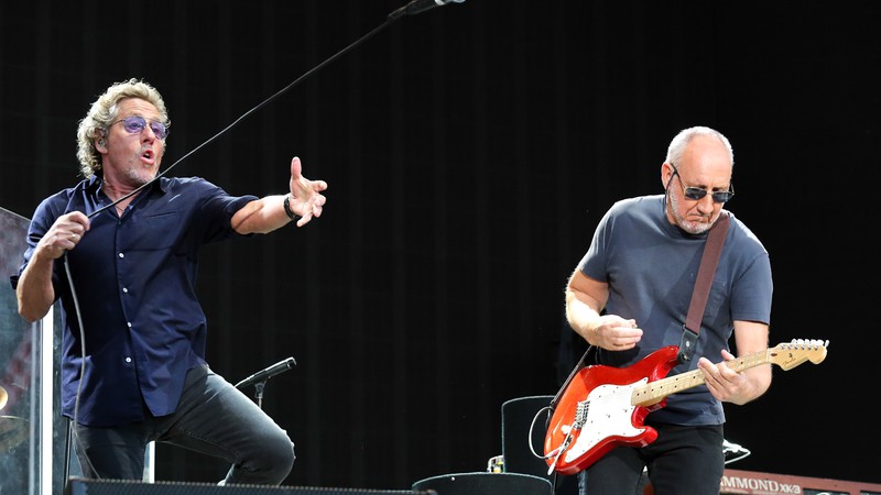 Roger Daltrey e Pete Townshend em show do The Who no Hyde Park, em Londres - AP