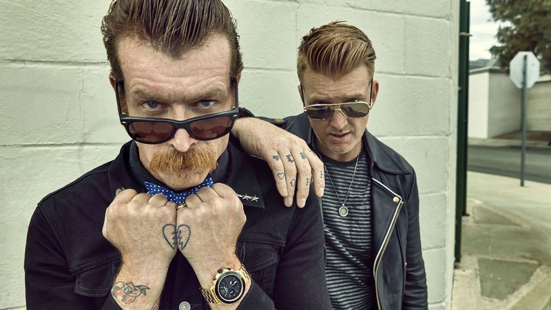 Josh Homme, do Queens of The Stone Age, e de Jesse Hughes, do Fatso Jetson, no Eagles of Death Metal - Reprodução/Facebook