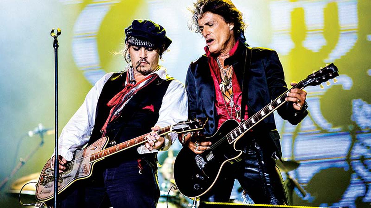 Johnny Depp e Joe Perry com o Hollywood Vampires, no Rock in Rio - DIEGO PADILHA (HOLLYWOOD VAMPIRES)