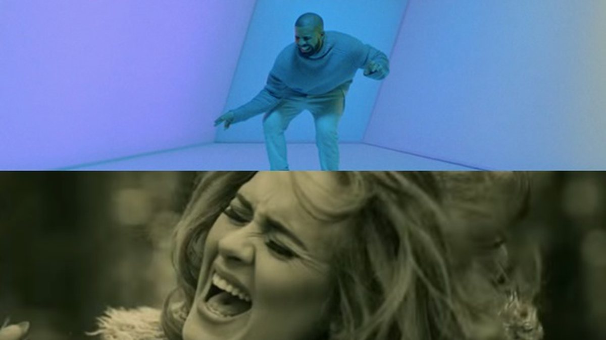 Drake e Adele - Reprodução/Vídeo