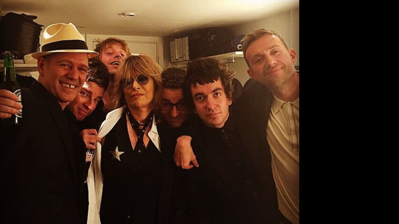 Noel Gallagher e Damon Albarn em show tributo ao baixista Paul Simonon, ex-The Clash 
 - Reprodução/Instagram