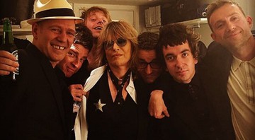 Noel Gallagher e Damon Albarn em show tributo ao baixista Paul Simonon, ex-The Clash 
 - Reprodução/Instagram