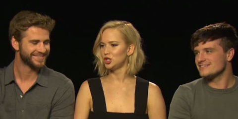 Jennifer Lawrence, Josh Hutcherson e Liam Hemsworth - Reprodução/Vídeo