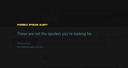 Página do serviço anti-spoiler do Chrome para <i>Star Wars: Episódio VII – O Despertar da Força</i> - Reprodução