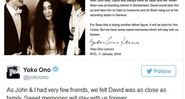 Yoko Ono, John Lennon e David Bowie - reprodução