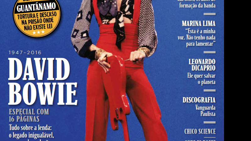 David Bowie estampa a capa da edição 114/fevereiro da <i>Rolling Stone Brasil</i> - Reprodução