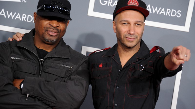 Tom Morello (Rage Against the Machine) e Chuck D (Public Enemy) na premiação do Grammy de 2013 - Jordan Strauss/AP