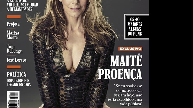 Maitê Proença na capa da <i>Rolling Stone 118</i> - Divulgação