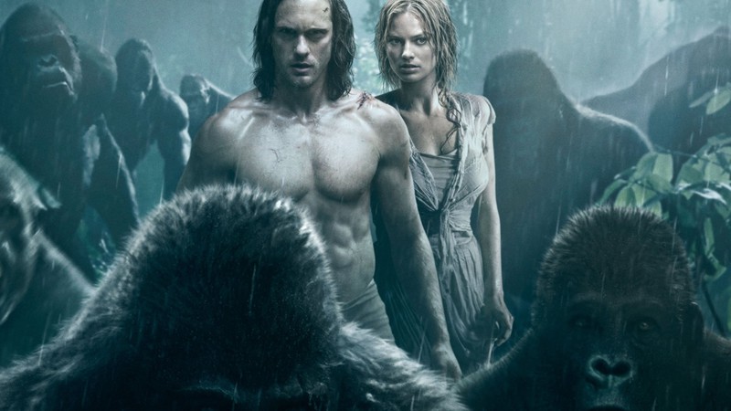 Alexander Skarsgård (Tarzan) e Margot Robbie (Jane) em <i>A Lenda de Tarzan</i> - Reprodução