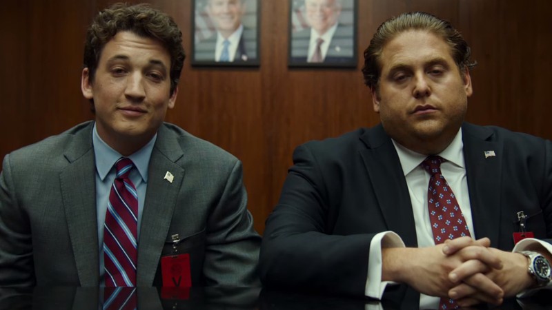 Miles Teller e Jonah Hill em cena de trailer do filme <i>Cães de Guerra</i> (2016) - Reprodução/Vídeo