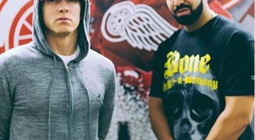 Os rapper norte-americanos Drake e Eminem - Reprodução/Instagram