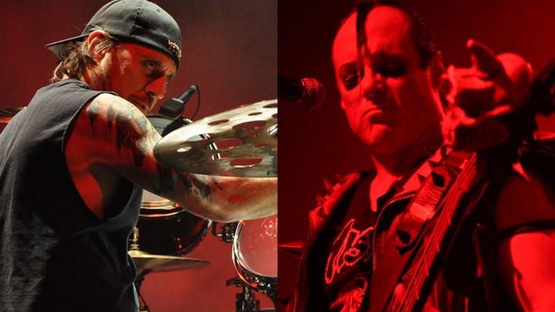 Dave Lombardo, ex-baterista do Slayer, e Jerry Only, baixista do Misfits - Divulgação/Thais Azevedo