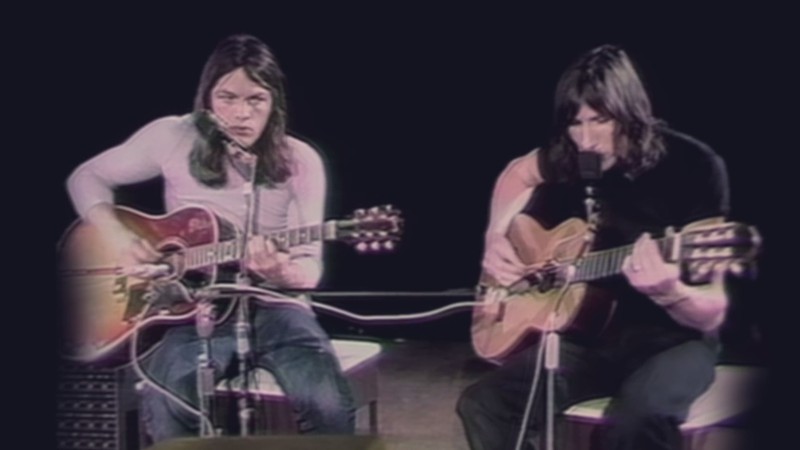 David Gilmour e Roger Waters em vídeo de performance do Pink Floyd, em 1970, nos Estados Unidos - Reprodução/Vídeo