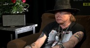 Axl Rose, vocalista do Guns N' Roses, em entrevista ao <i>Fantástico</i>, da TV Globo - Reprodução/Vídeo