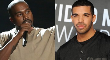 Os rappers Kanye West e Drake - AP