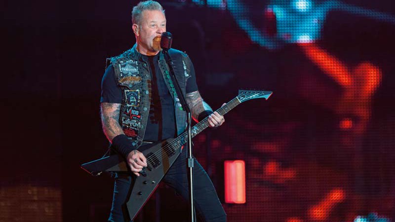 James Hetfield em um show em Minnesota, nos Estados Unidos, realizado em agosto de 2016

 - Rex Features Via Ap Images