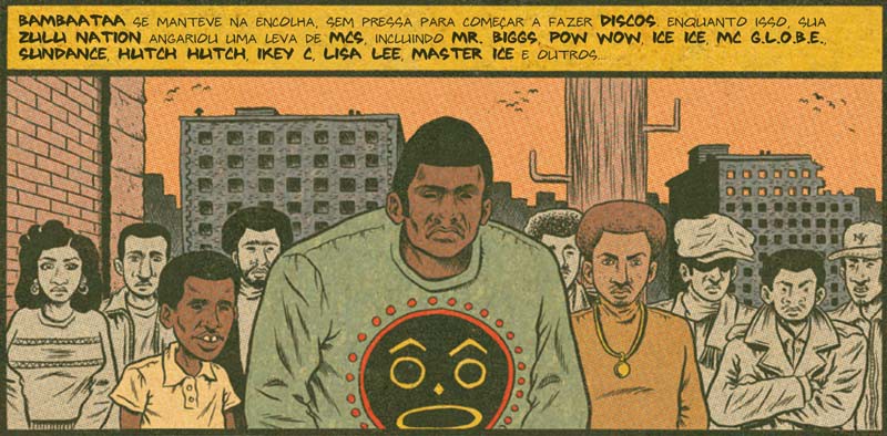 As páginas de Hip Hop Genealogia trazem os grandes mestres do gênero - Ed Piskor (HQS); Divulgação