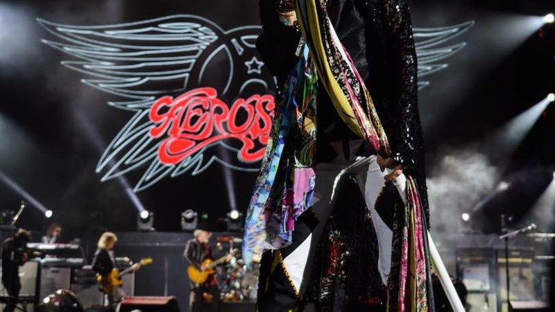 Steven Tyler à frente do Aerosmith em São Paulo - Aaron Perry/Reprodução/Facebook