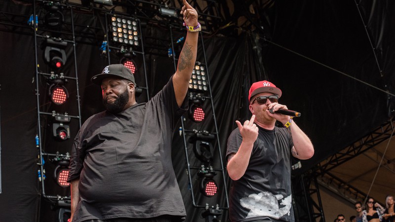 El-P e Killer Mike durante show do Run the Jewels nos Estados Unidos, em 2016 - Rex Features/AP