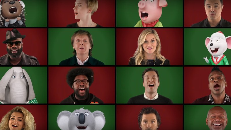 Paul McCartney e elenco de <i>Sing: Quem Canta Seus Males Espanta</i> cantaram “Wonderful Christmastime” no <i>The Tonight Show</i> - Reprodução