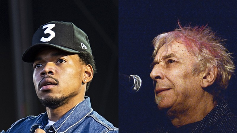 John Cale, cofundador do Velvet Underground, e Chance the Rapper - AP