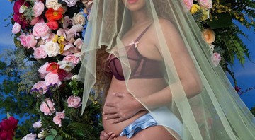 Beyoncé em imagem que anunciou a gravidez dela de gêmeos - Reprodução/Instagram