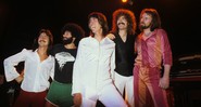 (Da esq. para a dir.) Barry Goudreau, Sib Hashian, Tom Scholz, Brad Delp e Fran Sheehan, integrantes do Boston - AP