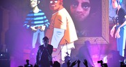 Damon Albarn à frente do Gorillaz durante show em Londres, na Inglaterra, em março de 2017 - Mark Allan/Invision/AP