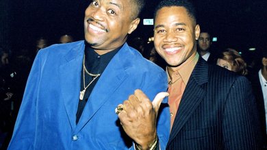 Ator Cuba Gooding Jr. com seu pai, o cantor de soul e vocalista do grupo Main Ingredient, Cuba Gooding Sr.  - AP 