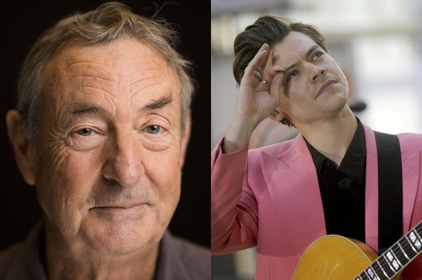 Nick Mason, ex-baterista do Pink Floyd, e Harry Styles - AP