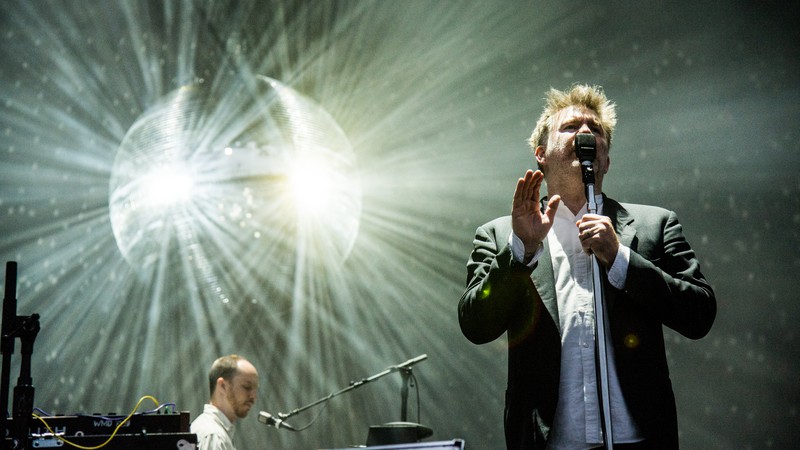 James Murphy à frente do LCD Soundsystem durante show na edição de 2016 do festival norte-americano Outside Lands - Amy Harris/Invision/AP