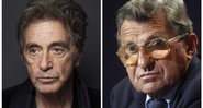 Al Pacino (à direita) interpretará Joe Paterno (à esquerda) em filme dirigido por Barry Levinson - AP