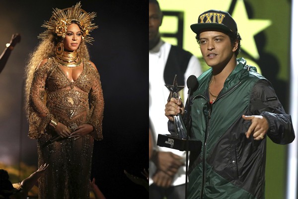 Beyoncé e Bruno Mars - AP