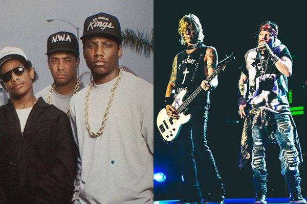 N.W.A. e Guns N' Roses - Reprodução/Facebook