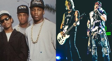 N.W.A. e Guns N' Roses - Reprodução/Facebook