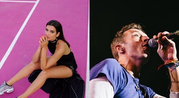 Dua Lipa e Chris Martin, do Coldplay - Reprodução/Divulgação