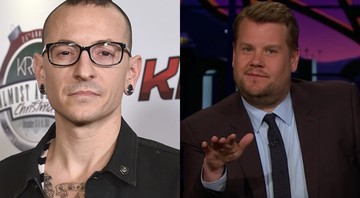 Chester Bennington e James Corden - AP