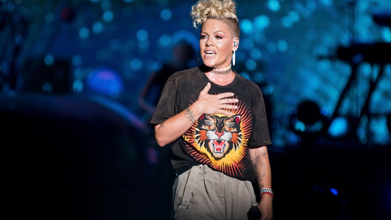 Pink no Sziget Festival 2017, em Budapeste, na Hungria - AP