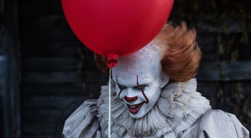 <b>Terror Revisto</b><br>
Bill Skarsgård interpreta a nova versão do assustador palhaço Pennywise;
 - Divulgação