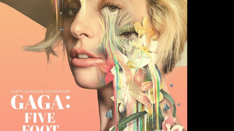 Pôster de <i>Gaga: Five Foot Two</i> (2017), documentário de Lady Gaga produzido pela Netflix - Reprodução