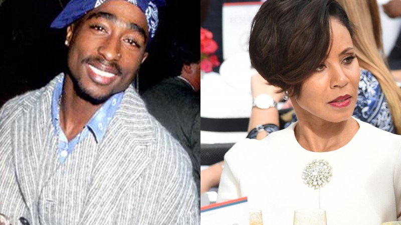 Tupac Shakur e Jada Pinkett Smith - Reprodução; Rex Features/AP