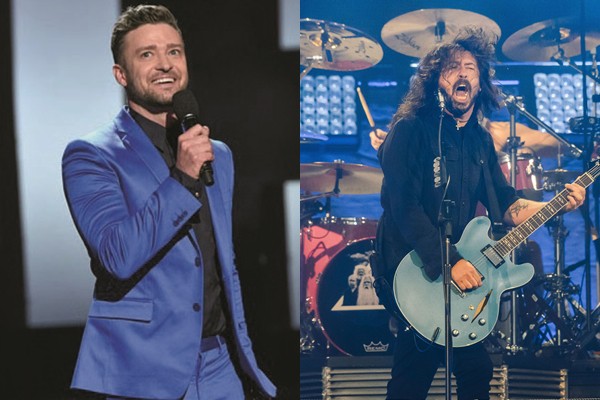 Justin Timberlake e Dave Grohl - Associated Press