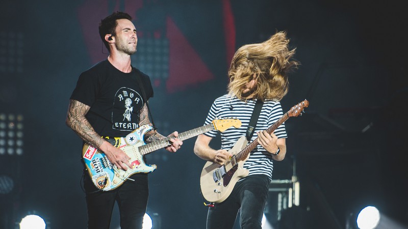 Maroon 5 durante show no Rock in Rio 2017 - Fernando Schlaepfer/I Hate Flash/Divulgação