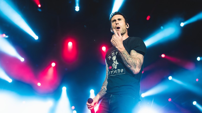 Maroon 5 durante show no primeiro dia de Rock in Rio 2017 - Fernando Schlaepfer/I Hate Flash/Divulgação