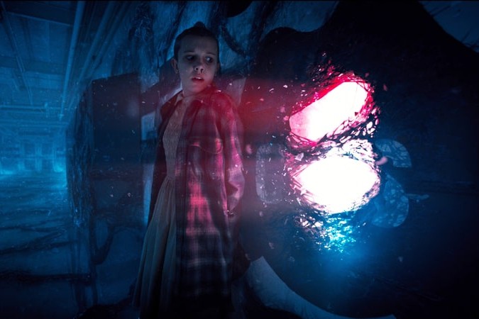 Eleven (Millie Bobby Brown) em <i>Stranger Things</i> - Reprodução