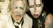 Johnny Depp e Marilyn Manson no clipe de "Say10" - Reprodução/Vídeo