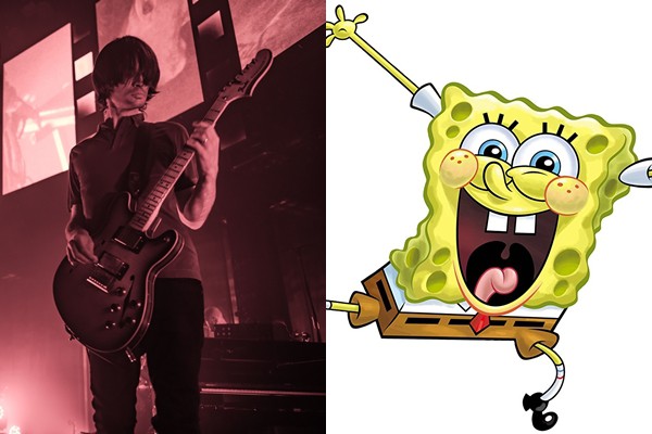 Jonny Greenwood e Bob Esponja - AP/Reprodução